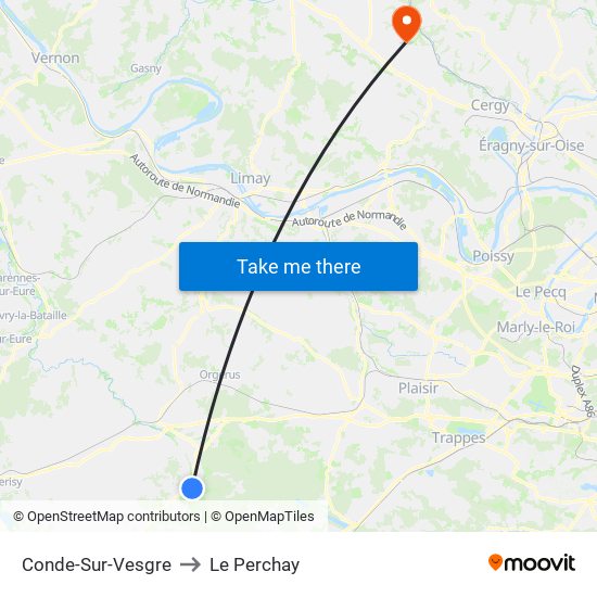 Conde-Sur-Vesgre to Le Perchay map