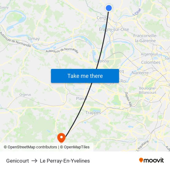 Genicourt to Le Perray-En-Yvelines map