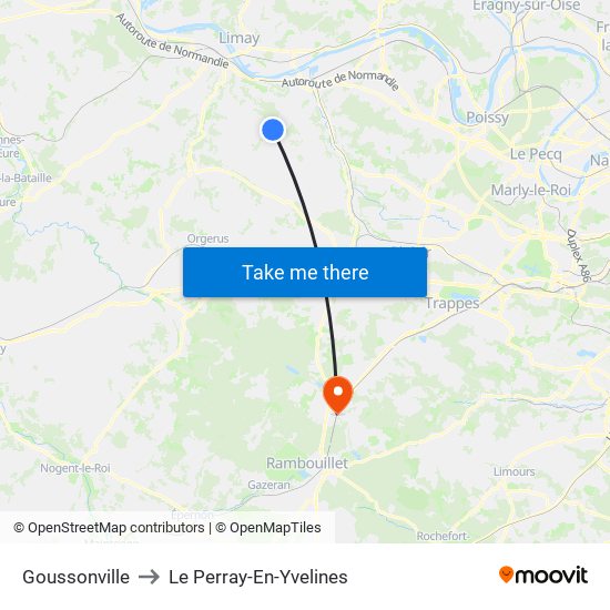 Goussonville to Le Perray-En-Yvelines map