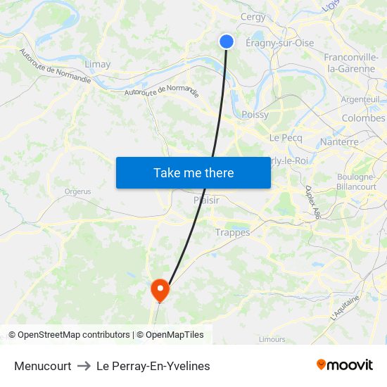 Menucourt to Le Perray-En-Yvelines map