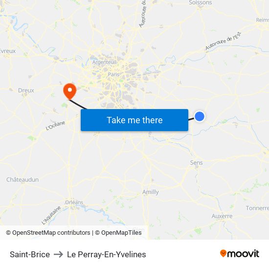 Saint-Brice to Le Perray-En-Yvelines map