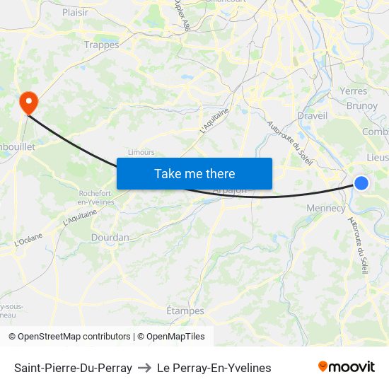 Saint-Pierre-Du-Perray to Le Perray-En-Yvelines map