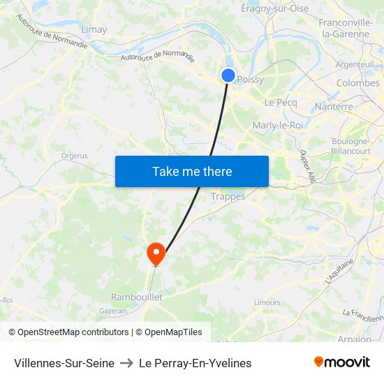 Villennes-Sur-Seine to Le Perray-En-Yvelines map
