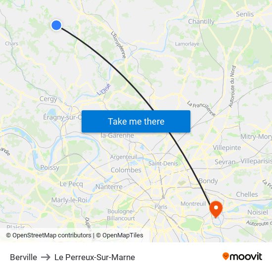Berville to Le Perreux-Sur-Marne map