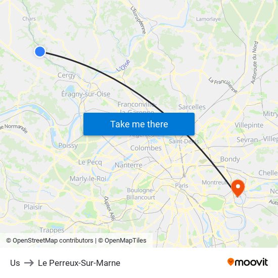 Us to Le Perreux-Sur-Marne map