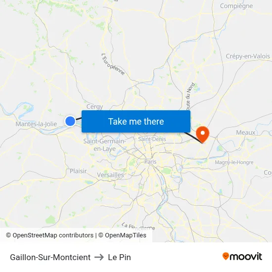 Gaillon-Sur-Montcient to Le Pin map