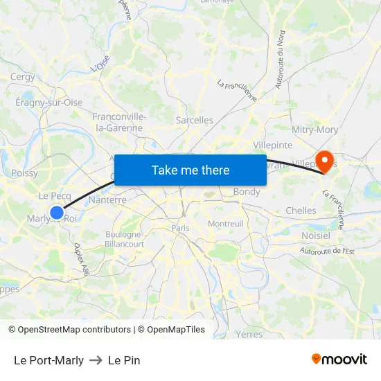Le Port-Marly to Le Pin map