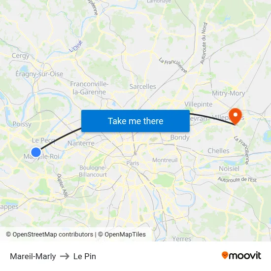 Mareil-Marly to Le Pin map