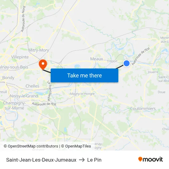 Saint-Jean-Les-Deux-Jumeaux to Le Pin map