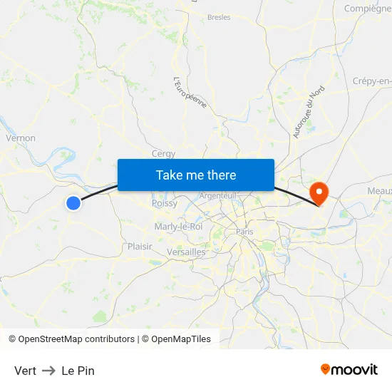 Vert to Le Pin map