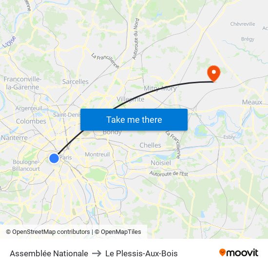 Assemblée Nationale to Le Plessis-Aux-Bois map