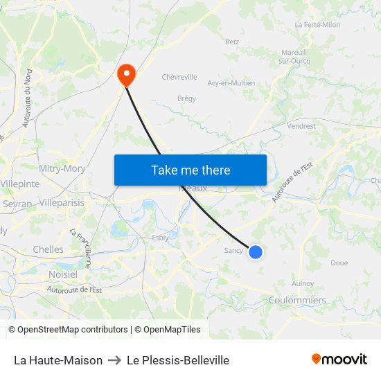 La Haute-Maison to Le Plessis-Belleville map