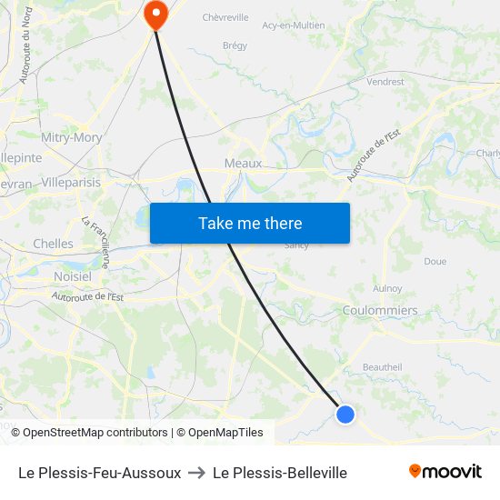 Le Plessis-Feu-Aussoux to Le Plessis-Belleville map