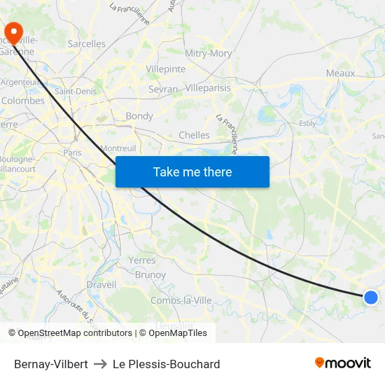 Bernay-Vilbert to Le Plessis-Bouchard map