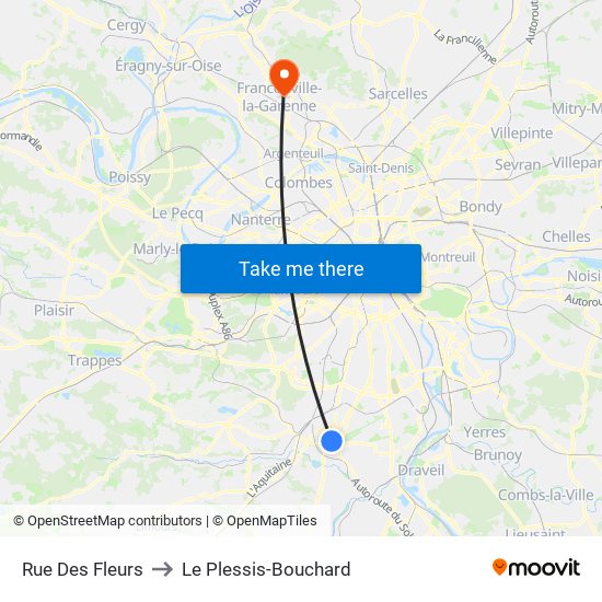 Rue Des Fleurs to Le Plessis-Bouchard map