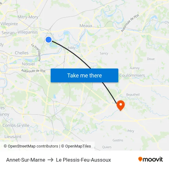 Annet-Sur-Marne to Le Plessis-Feu-Aussoux map
