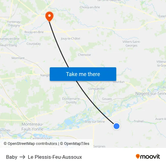 Baby to Le Plessis-Feu-Aussoux map