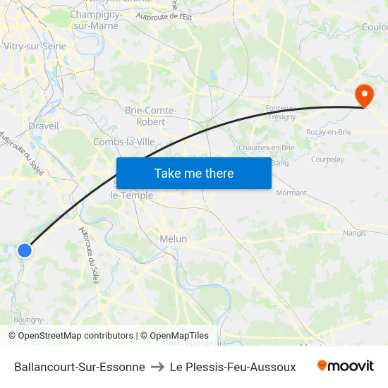 Ballancourt-Sur-Essonne to Le Plessis-Feu-Aussoux map