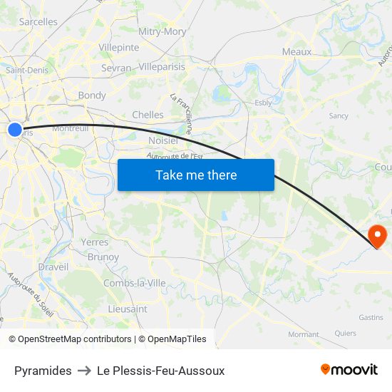 Pyramides to Le Plessis-Feu-Aussoux map