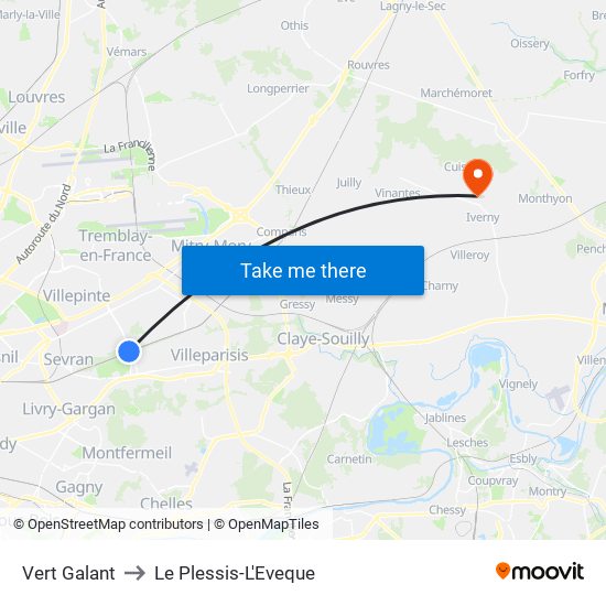 Vert Galant to Le Plessis-L'Eveque map