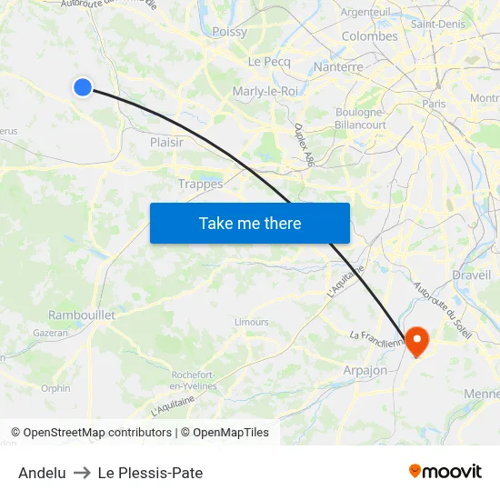 Andelu to Le Plessis-Pate map