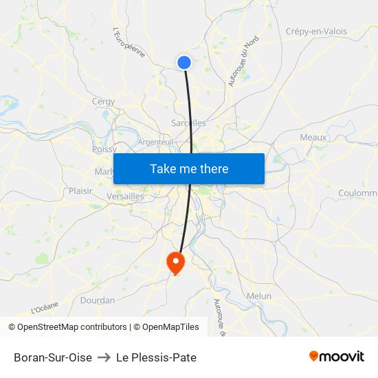 Boran-Sur-Oise to Le Plessis-Pate map