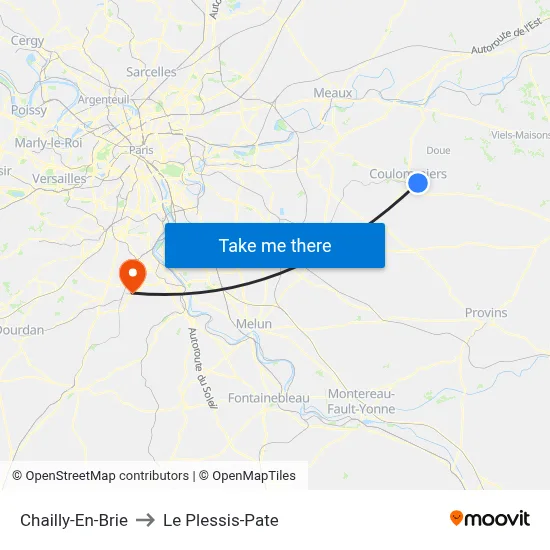 Chailly-En-Brie to Le Plessis-Pate map