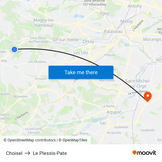 Choisel to Le Plessis-Pate map