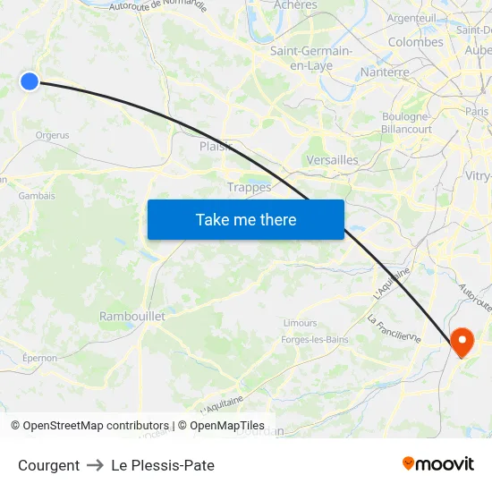 Courgent to Le Plessis-Pate map