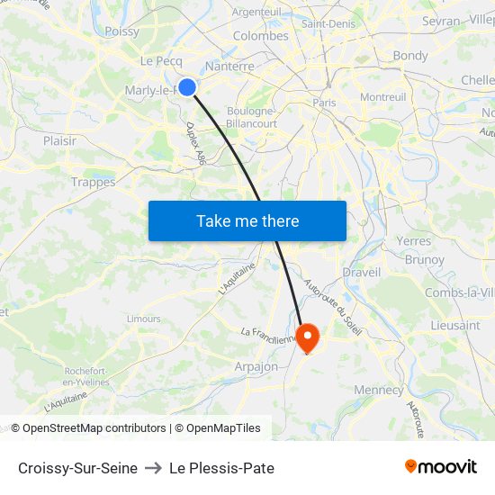 Croissy-Sur-Seine to Le Plessis-Pate map