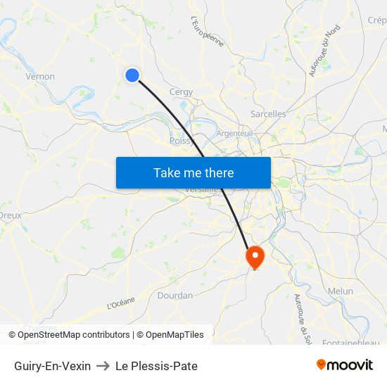 Guiry-En-Vexin to Le Plessis-Pate map