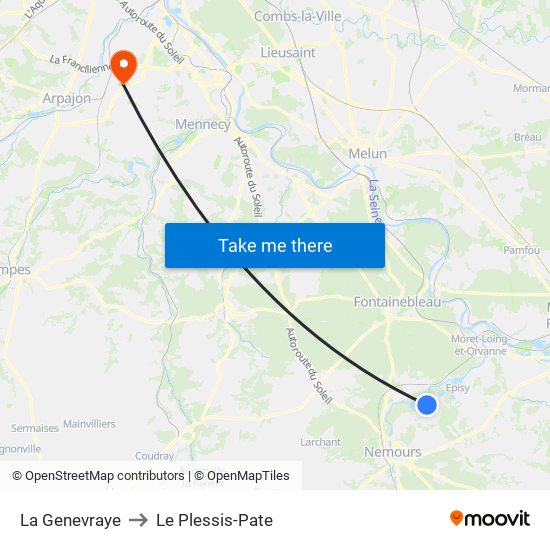 La Genevraye to Le Plessis-Pate map