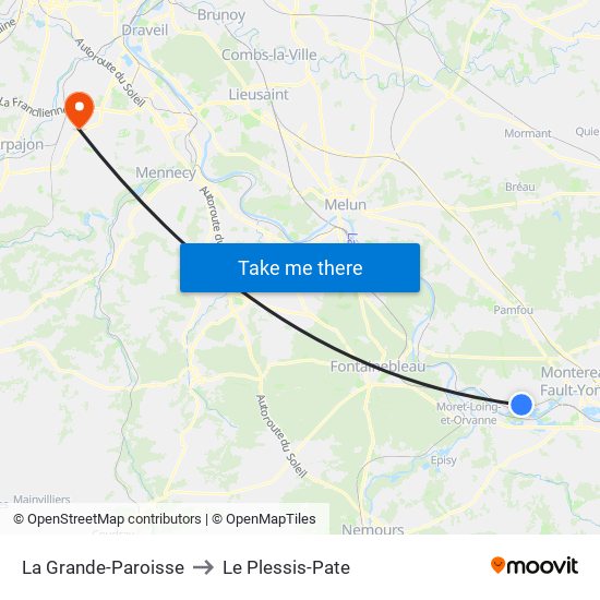 La Grande-Paroisse to Le Plessis-Pate map