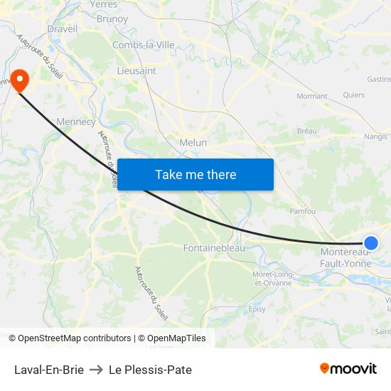 Laval-En-Brie to Le Plessis-Pate map