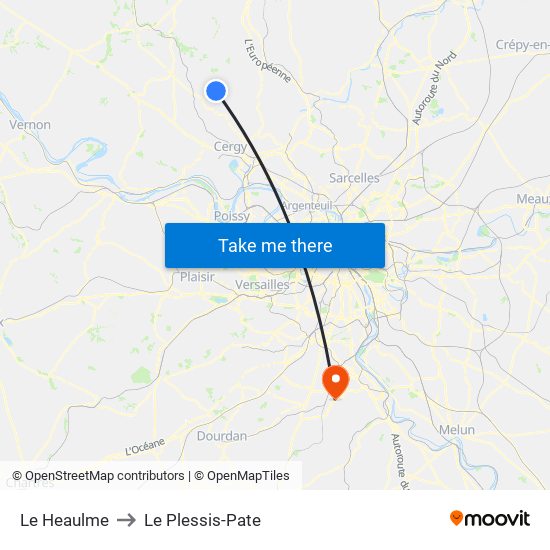 Le Heaulme to Le Plessis-Pate map