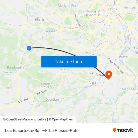 Les Essarts-Le-Roi to Le Plessis-Pate map