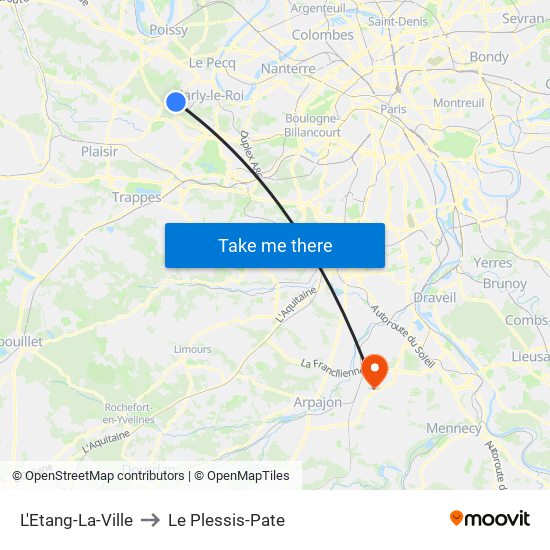 L'Etang-La-Ville to Le Plessis-Pate map