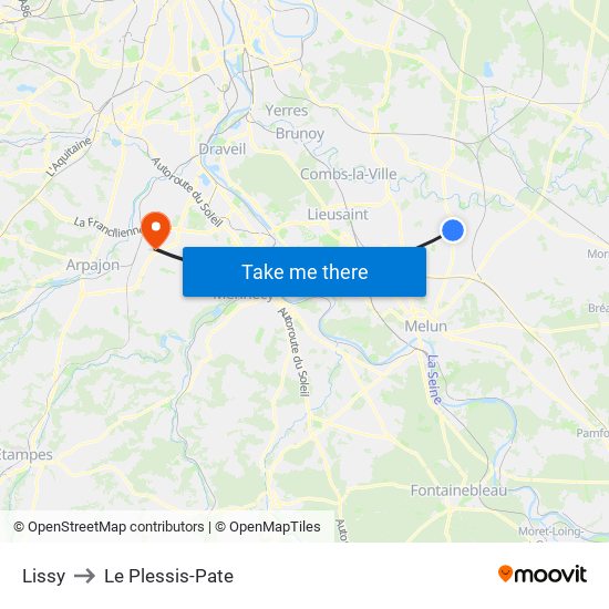 Lissy to Le Plessis-Pate map
