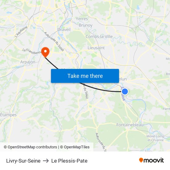 Livry-Sur-Seine to Le Plessis-Pate map