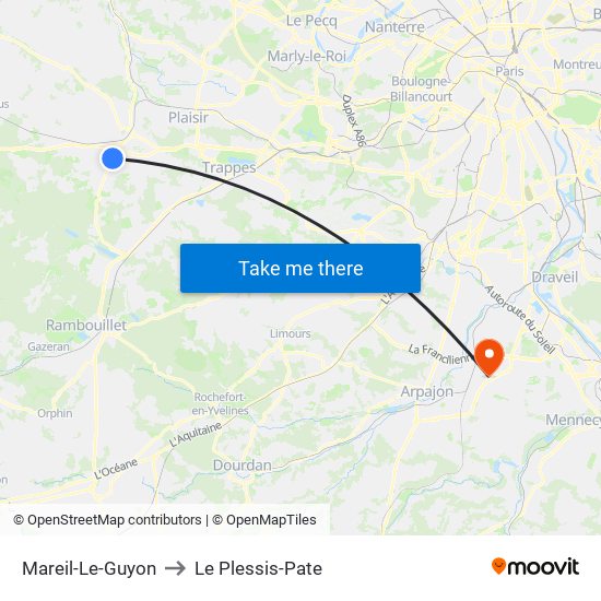 Mareil-Le-Guyon to Le Plessis-Pate map