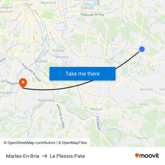 Marles-En-Brie to Le Plessis-Pate map
