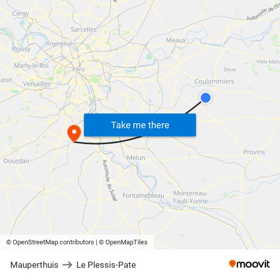 Mauperthuis to Le Plessis-Pate map