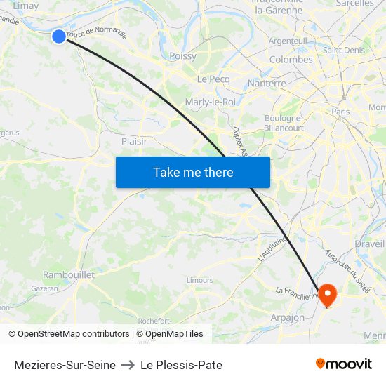 Mezieres-Sur-Seine to Le Plessis-Pate map