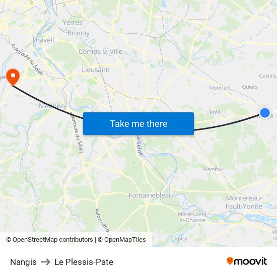 Nangis to Le Plessis-Pate map