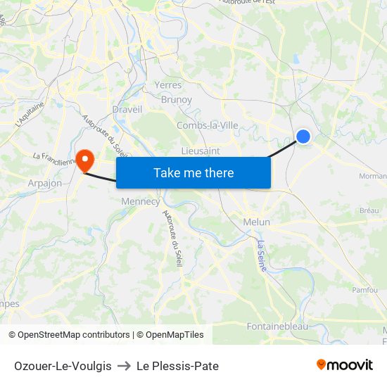 Ozouer-Le-Voulgis to Le Plessis-Pate map