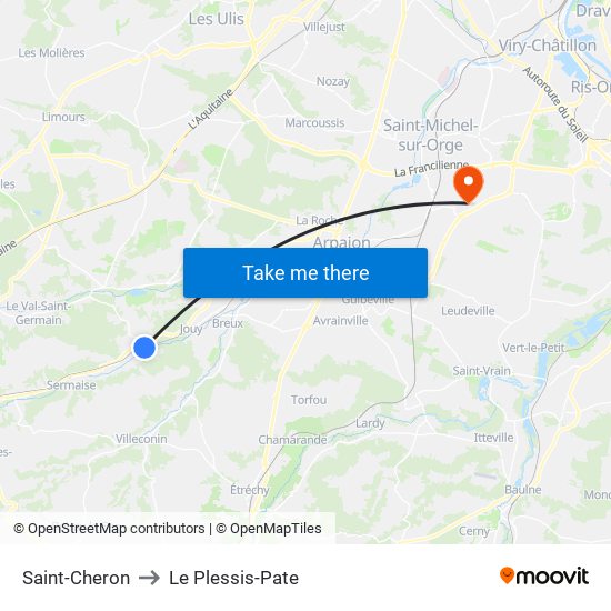 Saint-Cheron to Le Plessis-Pate map