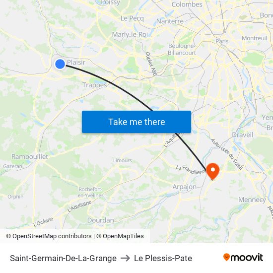 Saint-Germain-De-La-Grange to Le Plessis-Pate map