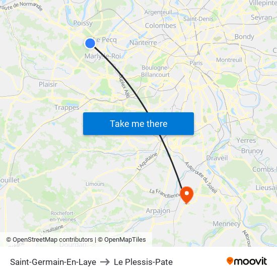 Saint-Germain-En-Laye to Le Plessis-Pate map