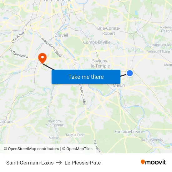 Saint-Germain-Laxis to Le Plessis-Pate map