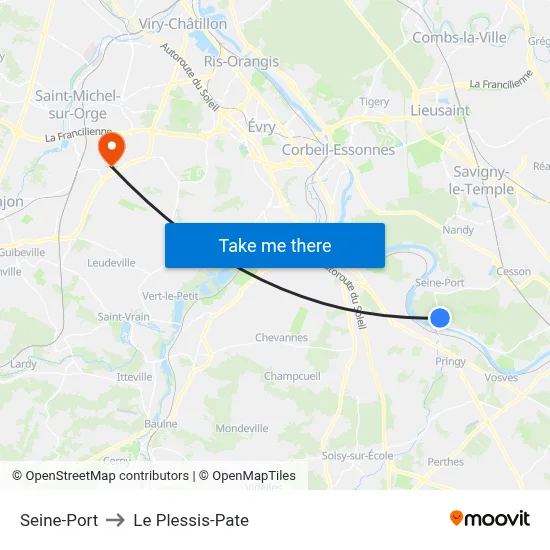 Seine-Port to Le Plessis-Pate map